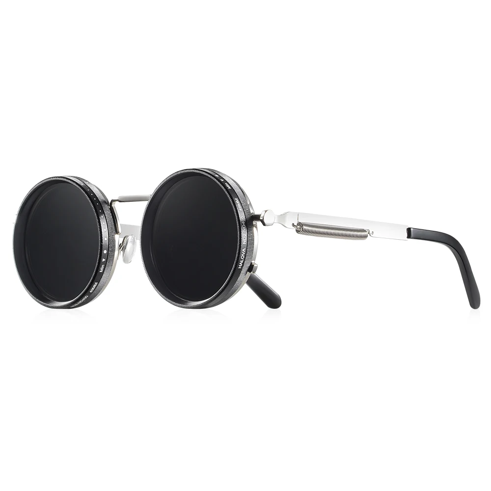 CRIXALIS Gepolariseerde Ronde Zonnebril ND9 Verstelbare Dimmen Mannen Vrouwen Retro Punk mannen Vissen Brillen Outdoor Shades UV400