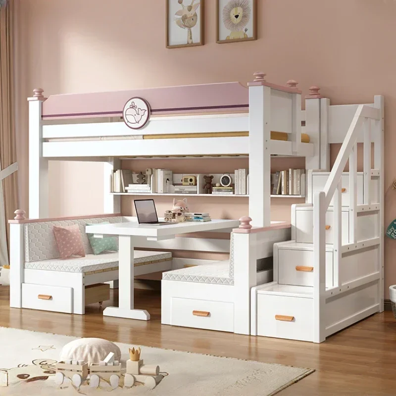 

Headboard Frame Kids Bunk Bed Up Down Stairs Bedroom Children Bunk Bed Drawers Storage Cama Montessoriana Infantil Furniture