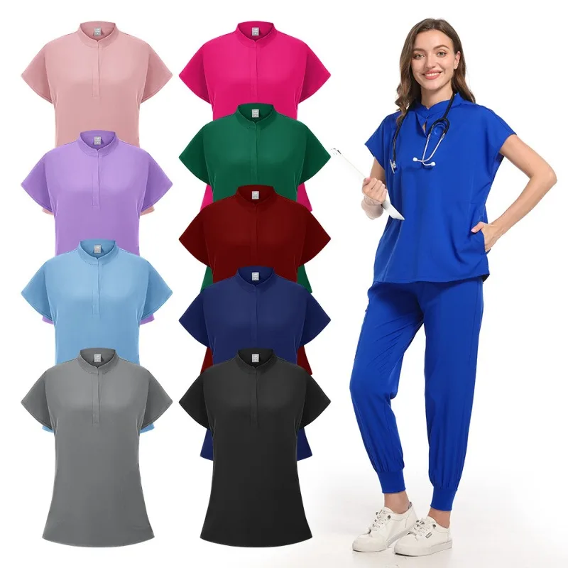 Women Surgical Scrub Set Breathable Dental Clinic Uniform for Operating Room Hospital Nursing Workwear