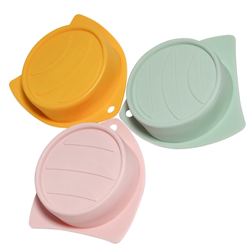 

3Pcs Pet Can Lids Silicone Reusable Sealing Caps for Pet Food Storage Freshness Keeper Leak Proof Cover Can Lid