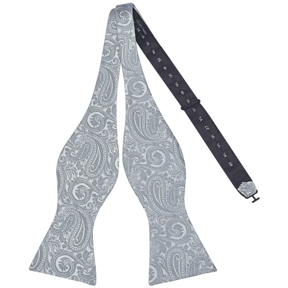 GUSLESON Kwaliteit Zwart Rood Paisley Zijde Heren Zelfbinder Boog Verstelbare Bloemen Zelfgebonden Strikjes Voor Mannen Pak Bruiloft