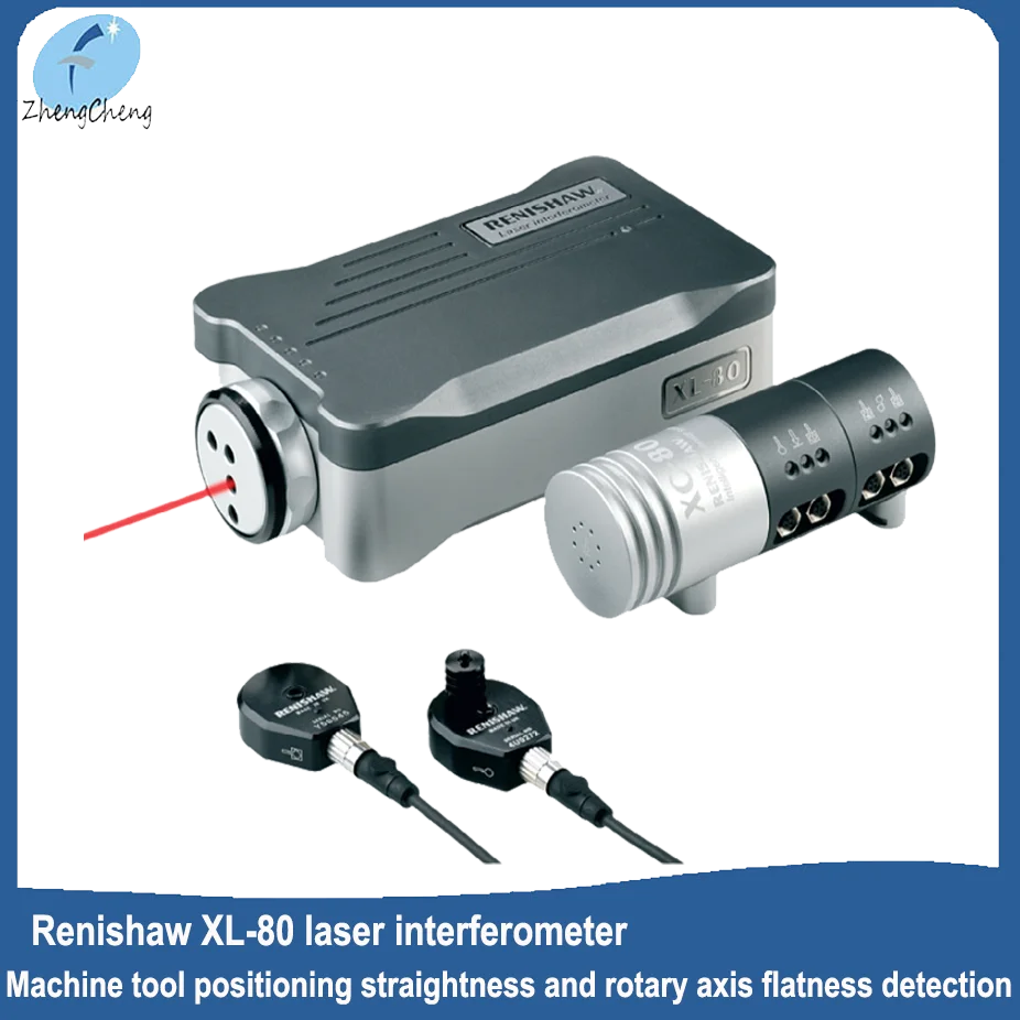 Original Renishaw XL-80 laser interferometer machine tool positioning straightness rotary axis flatness detection