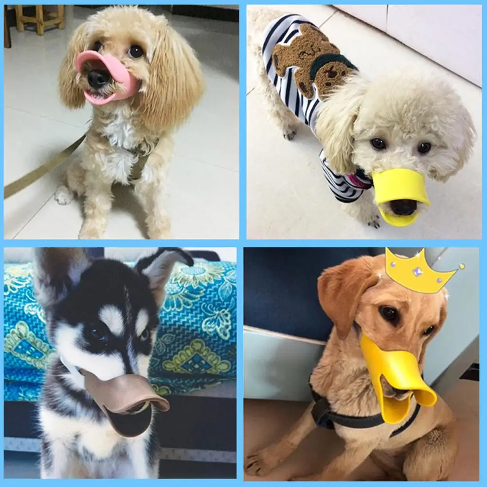 Dog Muzzle Silicone Duck Muzzle Mask For Pet Dogs Anti Bite Stop Barking Small Large Dog Mouth Muzzles Pet Dog Accessories