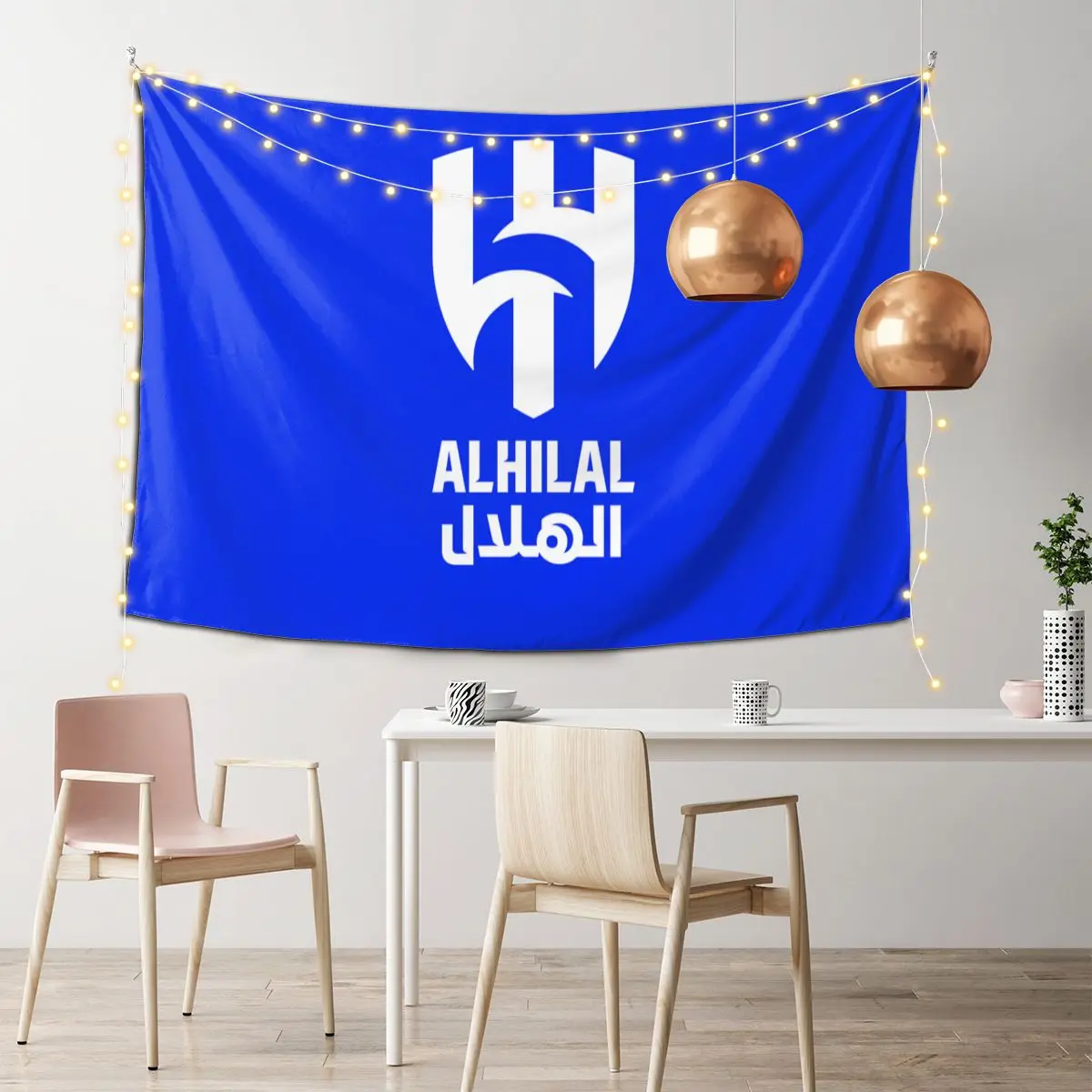 Al Hilal-tapiz de Riyadh para decoración del hogar, arte de pared colgante, estética, tela grande, dormitorio y sala de estar