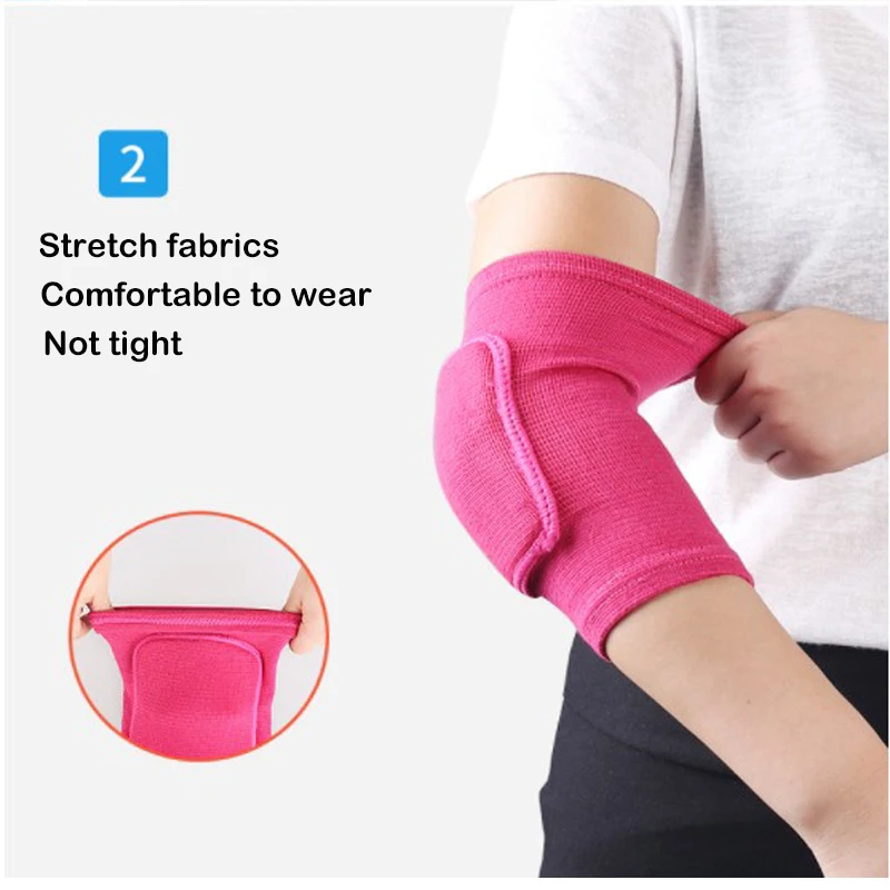 Elastic Elbow Pads Thickened Sponge Elbow Knee Protectors Guard Basketball Volleyball Sport Arm Sleeve Pad Adults Children