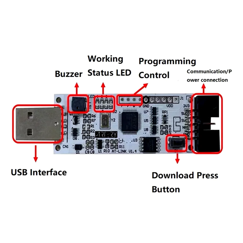 Brenner AT-Link Emulator ATLINK Offline Download Tool AT LINK Programmierer
