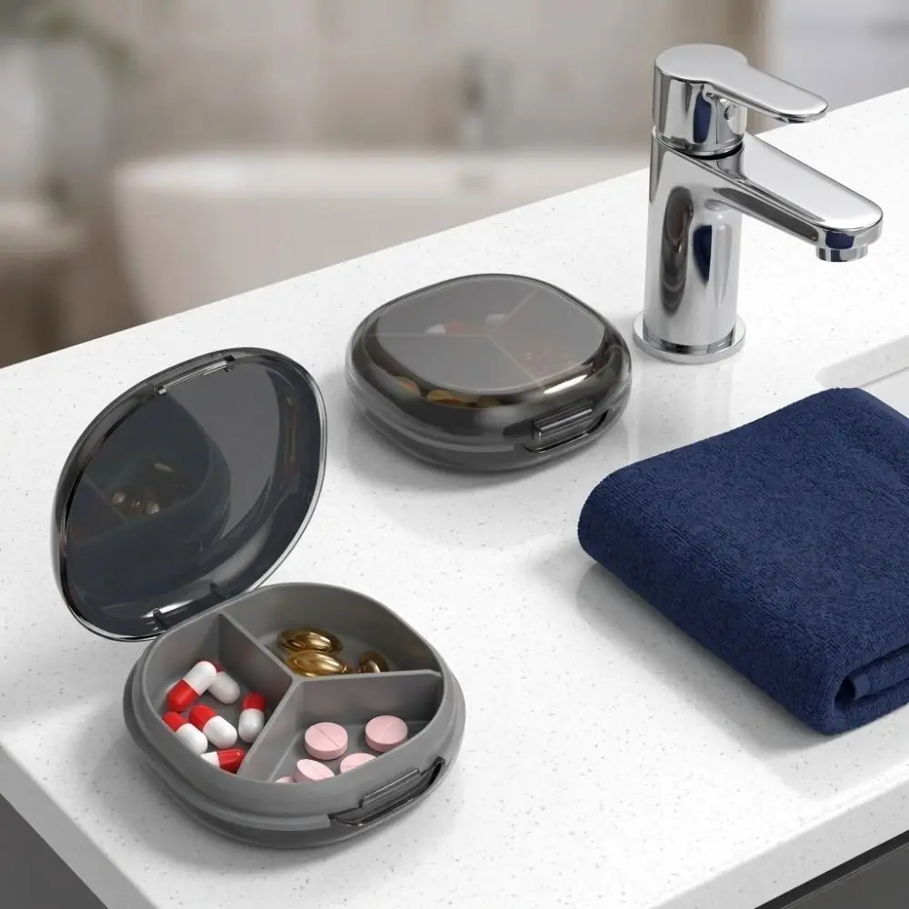 Waterproof 3 Grid Pill Box 4 Grid Pill Tablet Container Travel Pill Case Drug Dispense Weekly Granule Storage Box Travel