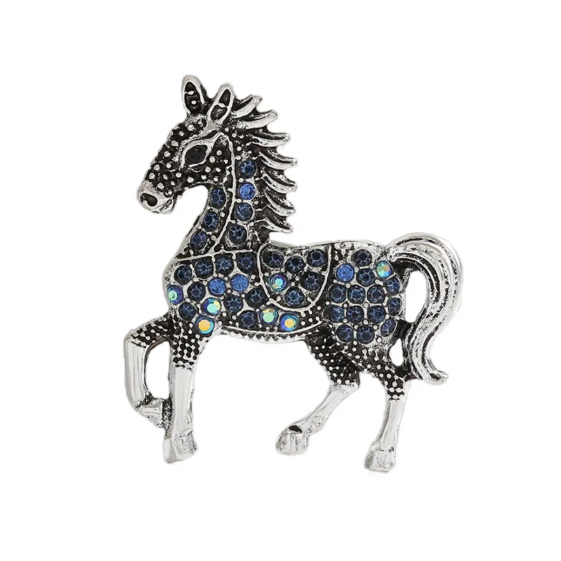 Zodiac Animal Brooch High-Quality Rhinestone Lapel Pin Horse Lapel Pin Elegant Jewelry Brooch Accessory For Hats Suits New Year