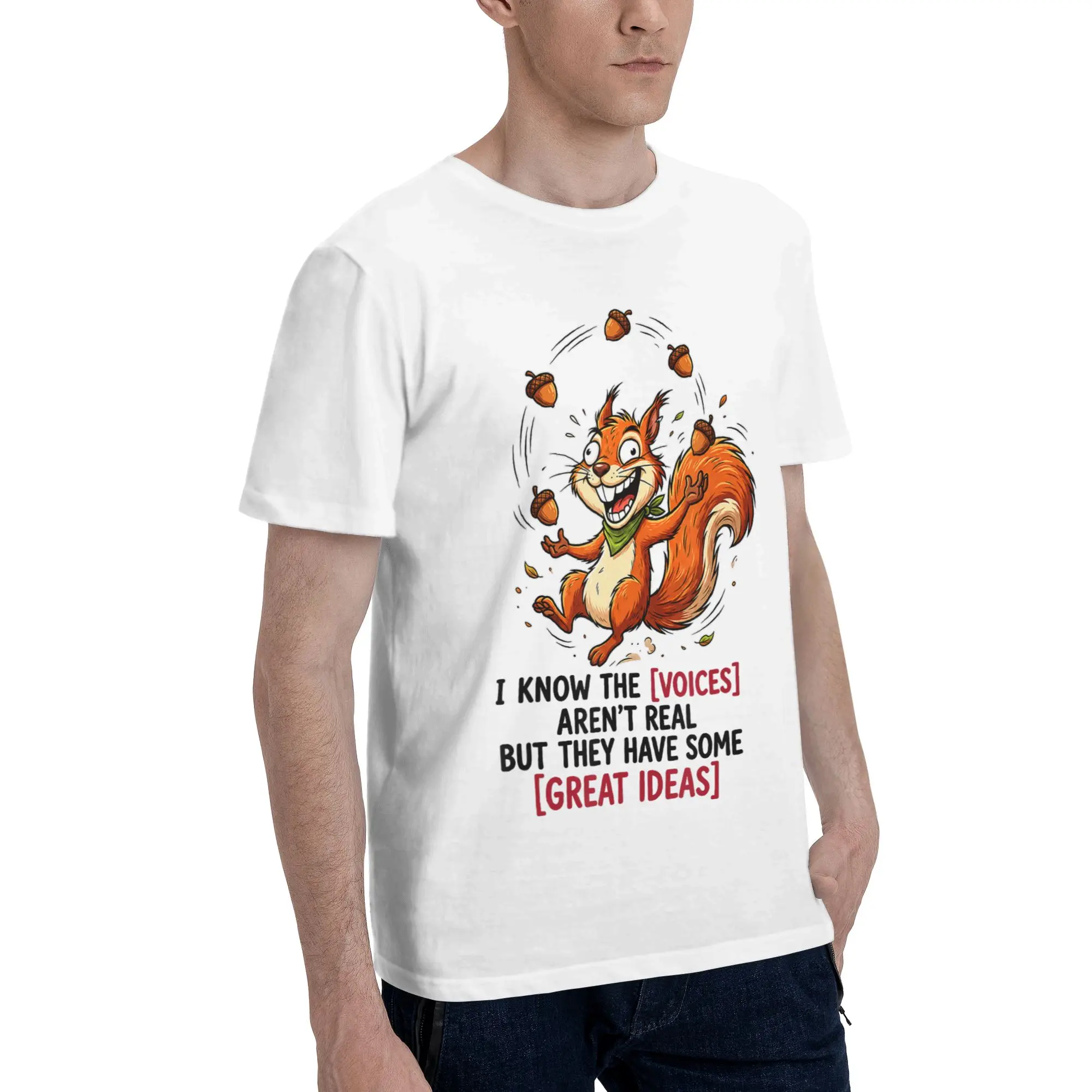I KNOW THE VOICES AREN'T REAL Tee Shirt for Men Women Gift Idea T Shirts  100% Cotton Clothes