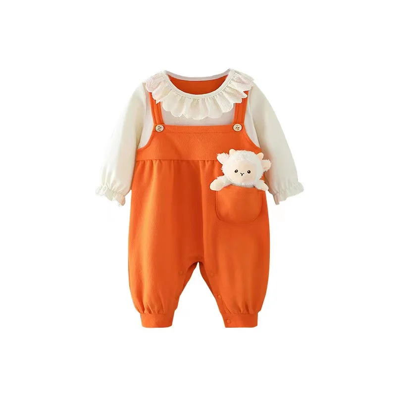 Vestiti per bambini in cotone organico arancione Kit per la cura dei pagliaccetti per bambini di alta qualità scatola regalo per bambini con