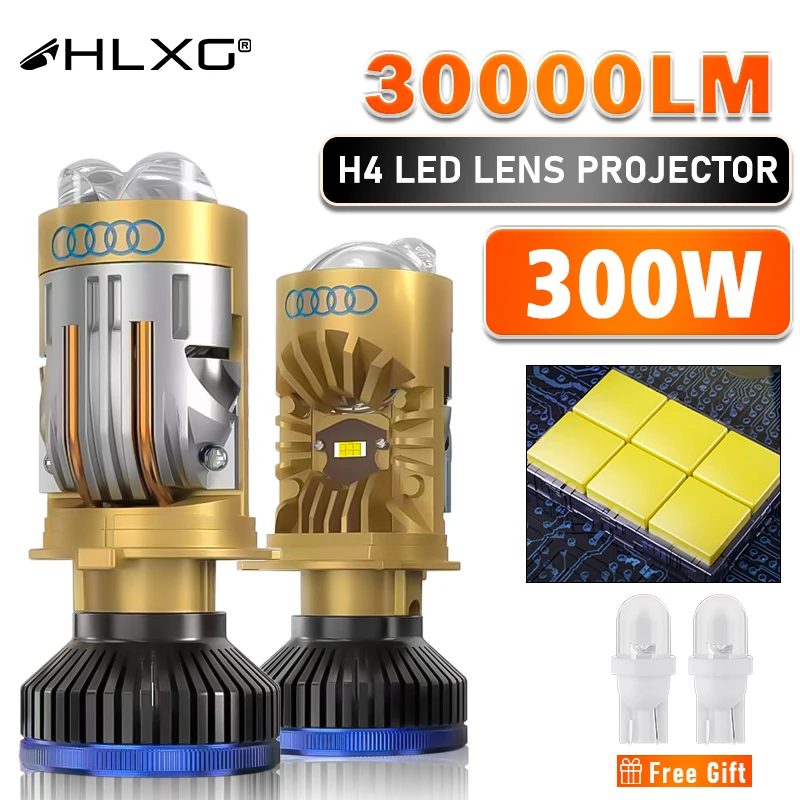 HLXG H4 LED Projector Headlight con Enfriamiento por Ventilador: La Mejor Opción para Faros de 6000K en tu Coche