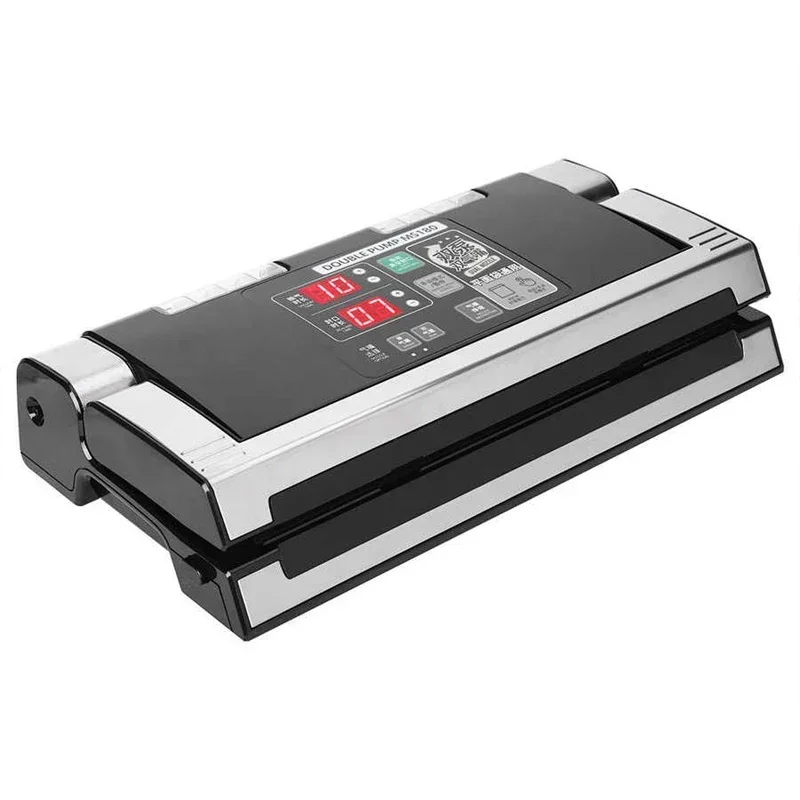1PC 250W Commercial Plastic Sealed Fresh-keeping Machine Dry And Wet Dual Vacuum Pump Food Packaging Machine 220