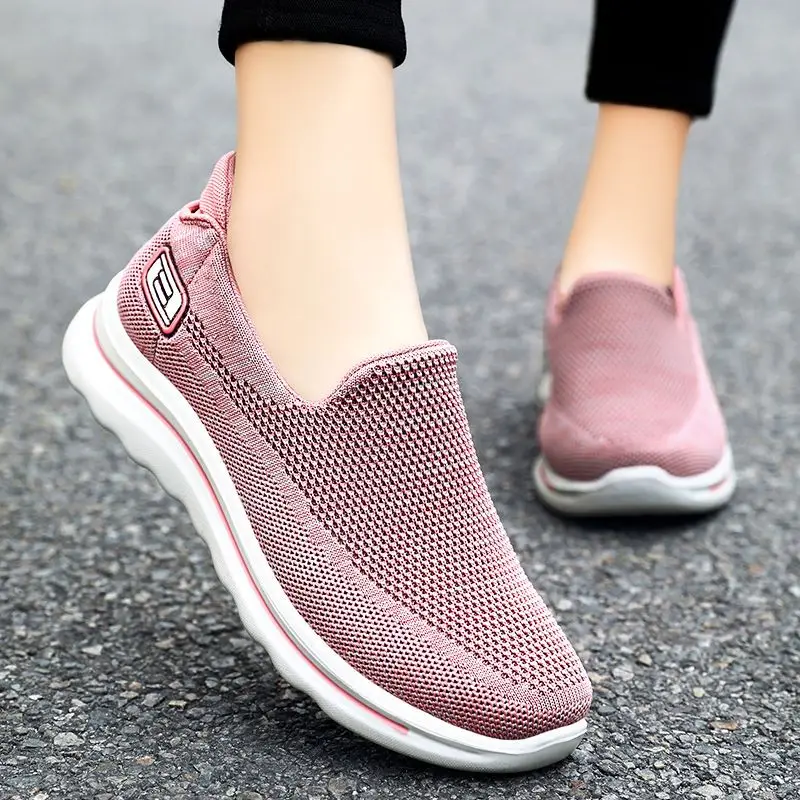 Women Shoes Summer Flying Weave Sneakers Super Light Comfortable Vulcanized Shoes Female Mesh Breathable Sneakers Women