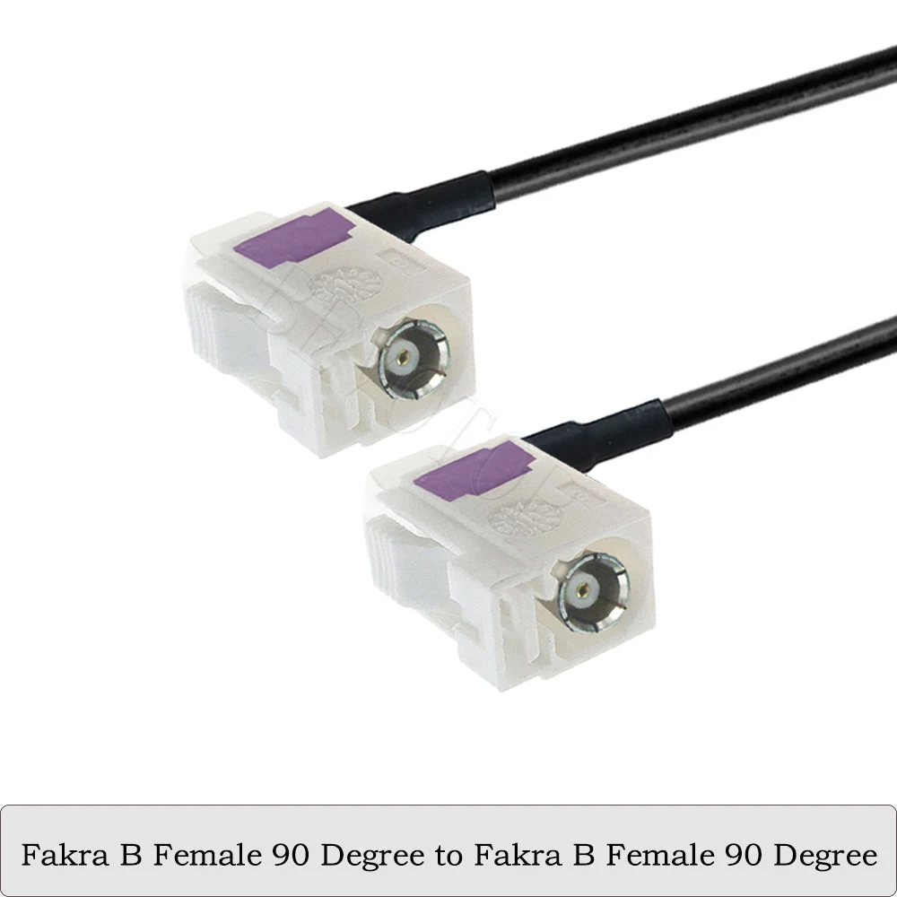 1 peça RG-174 branco fakra b fêmea para fakra b conector fêmea 50 ohm rg174 cabo de extensão de antena de rádio rf coaxial trança