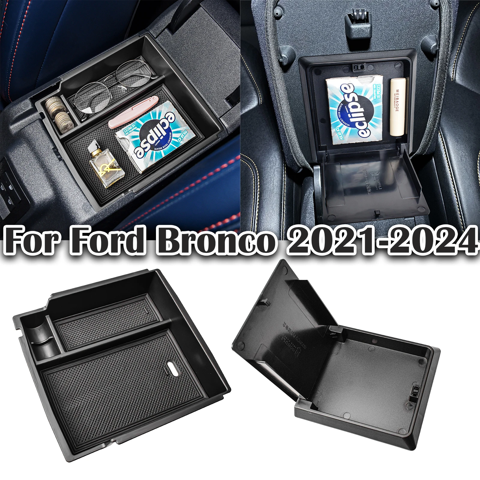 Поддон-органайзер центральной консоли для Ford Bronco 2021 2022 2023 2024, 2 шт.