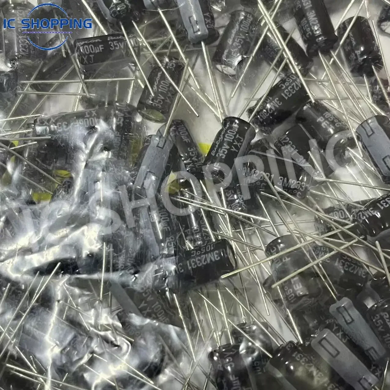 50PCS 100UF Aluminum Electrolytic Capacitor 10V 16V 25V 35V 50V 63V 100V 250V 400V 450V Rubycon