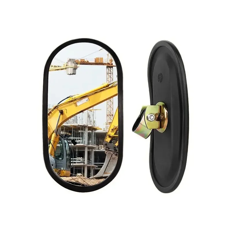 Excavator rearview mirror engineering vehicle truck forklift cab reflector universal modified wide-angle reversing mirror