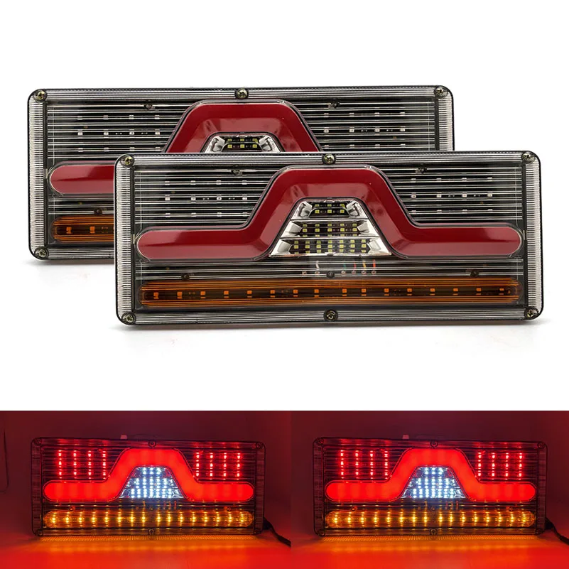 

2X24V LED Truck Rear lights Tail Lights Car Trailer Rear Lights Brake Stop Signal Tractor Lorry Parking Caravans for Kamaz.