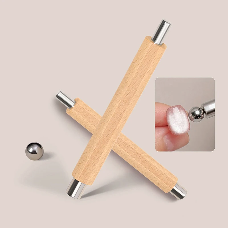 Strong Magnetic Long Double Head Nail Magnet Tool Pens Magnetic Cat Eye Gel Polish Nail Art Kit For DIY Salon Studio Or Home Use