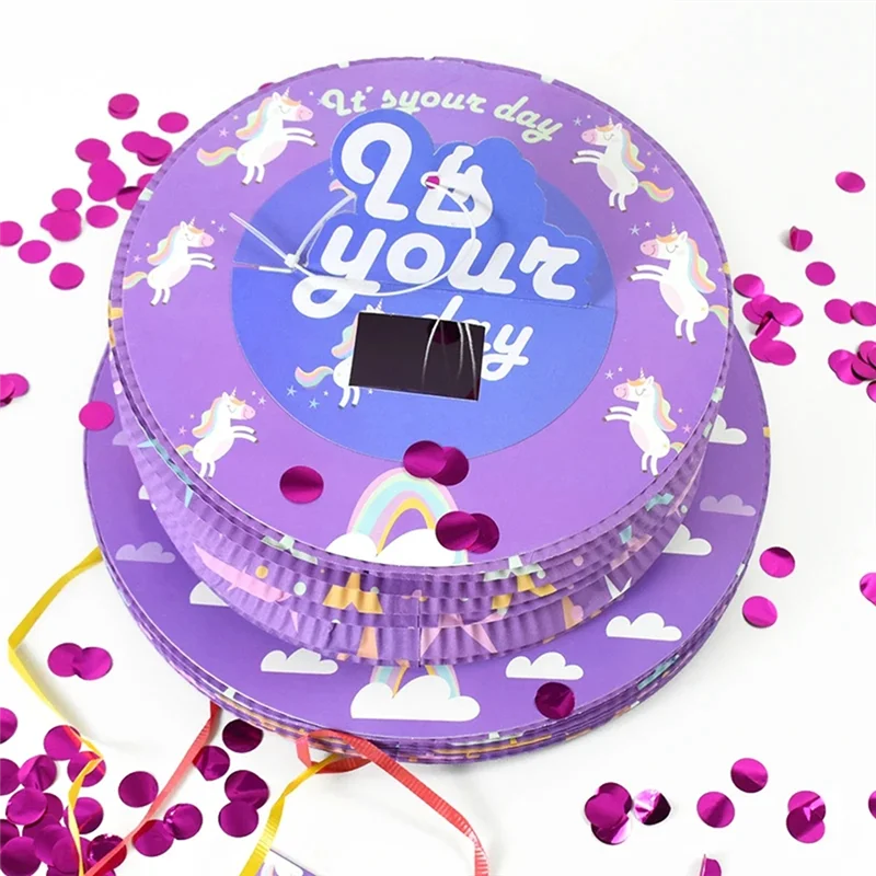 AS96-Kids Party Pinata هدية الفتيات حفلة عيد ميلاد سعيد لوازم الديكور شغل النثار مفاجأة دائم سهلة التركيب