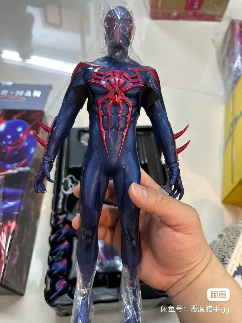 

Original Hottoys 1/6 Spider-Man Action Figures Marvel Model 2099 Black Suit 2020 Venue Figurine Vgm42 Toby Collection Gift Toys