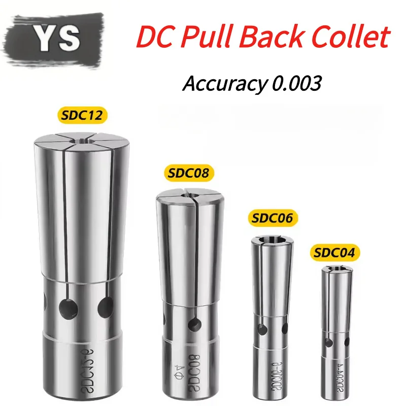 YS Accuracy 0.003 Precision CNC Collet DC4 DC6 DC8 DC12 DC Collets Pull Back Collet Chuck BT30 BT40 HSK63 Tool Holder Collet