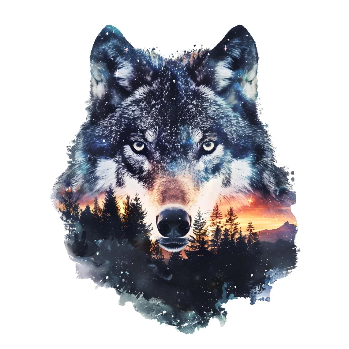 

Beautiful Wolf Sticker, Water-proof Home Wall Decal, Used for Wall, Bathroom, Cabinet, Door,Toilet, Car, Laptop