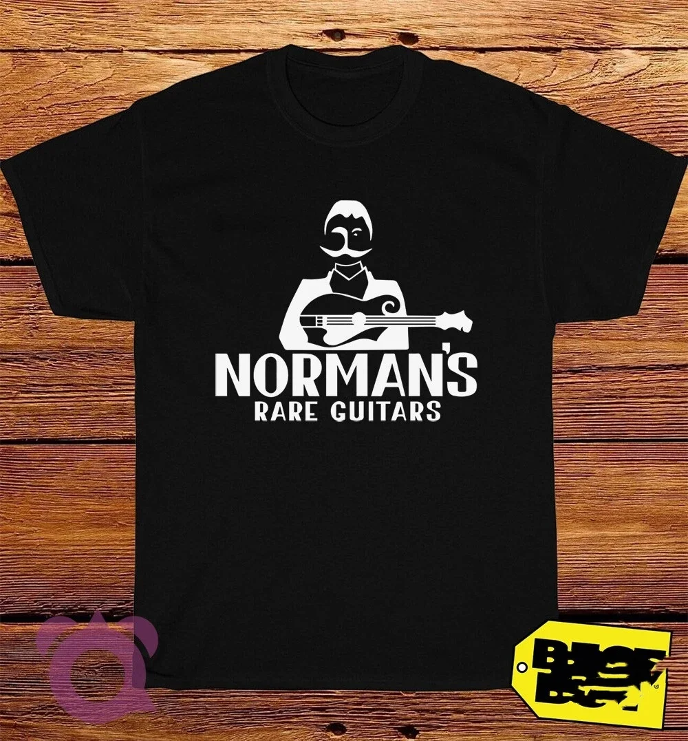 

Новинка 2025 года Normans, редкие гитары с логотипом, унисекс, тренд уличной моды, с короткими рукавами, круглый вырез из чистого хлопка