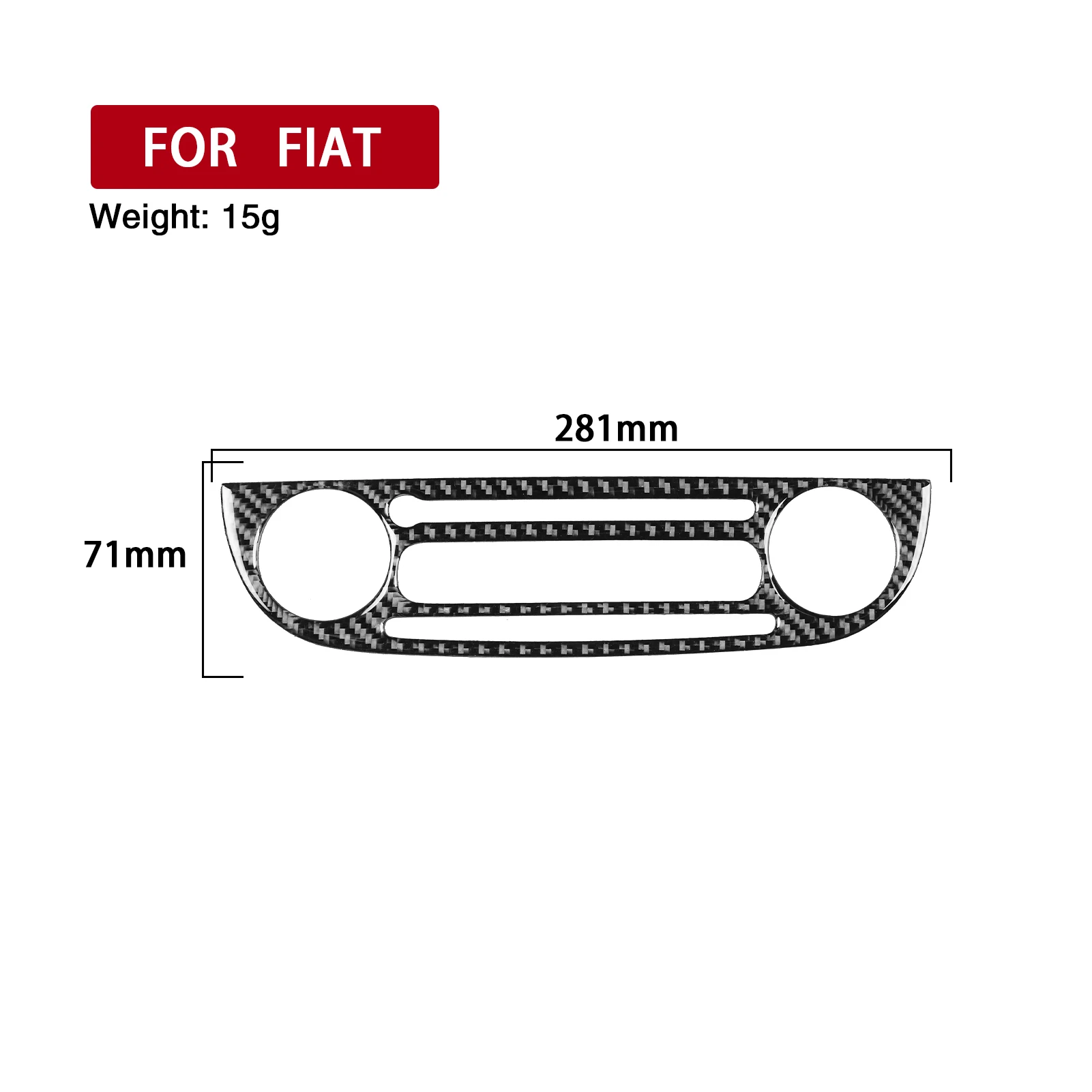 

Для Fiat 500 для Abarth 595 695 2012–2023 аксессуары для салона автомобиля, центральная консоль из углеродного волокна, радиоприемник, панель CD, накладка, наклейка