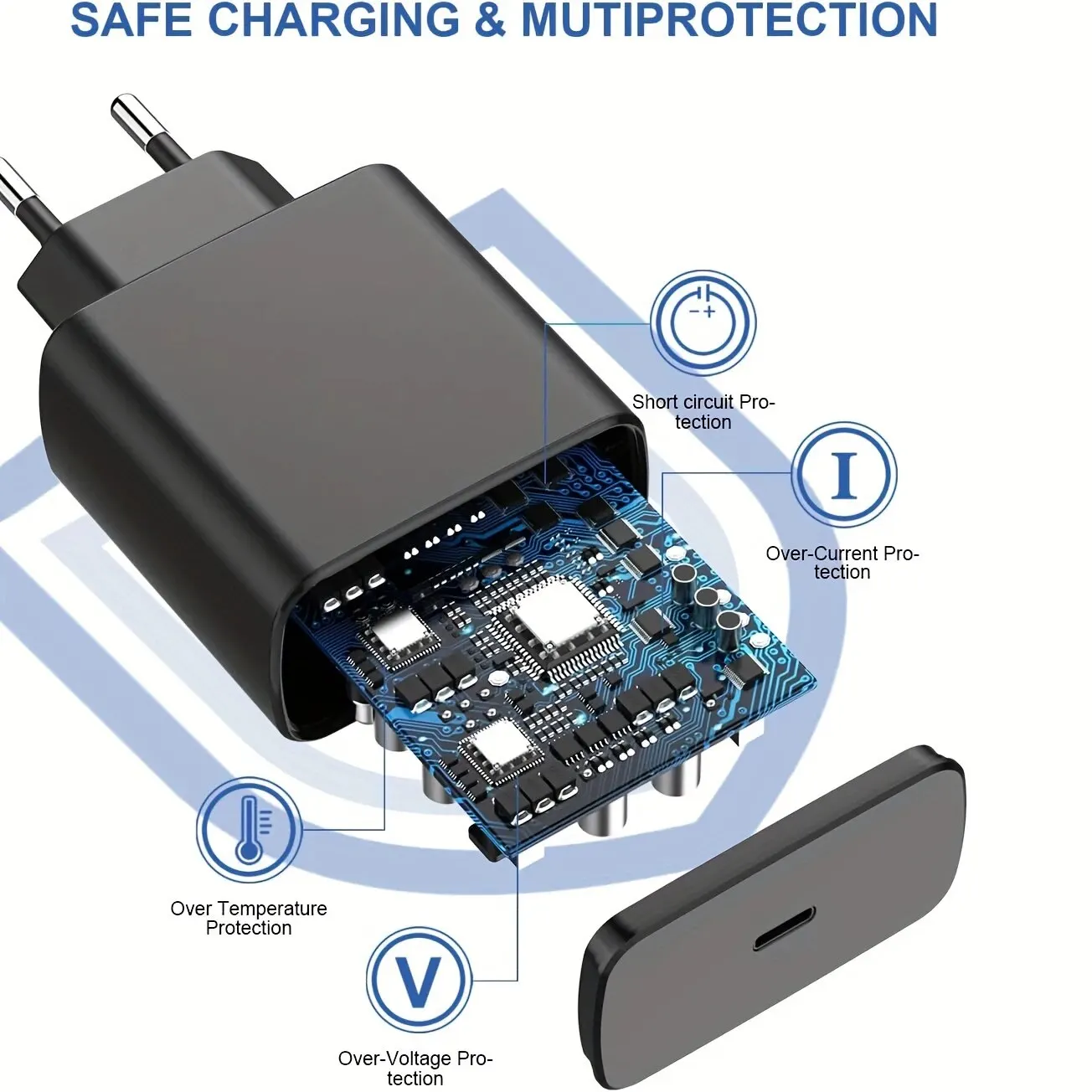 GEFENIS 45 واط شحن سريع لسامسونج USB C شاحن PD شحن سريع 3.0 جدار تهمة لمجرة زائد USB نوع C كابل الهاتف المحمول
