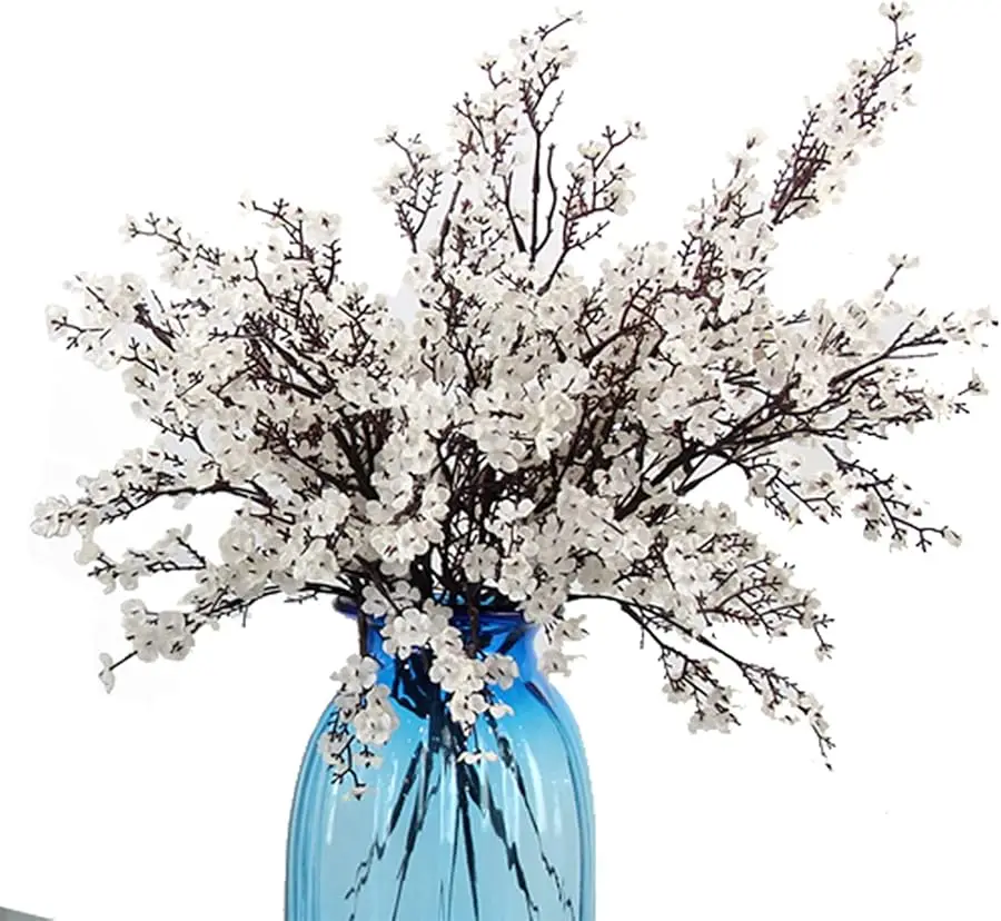 

20pcs Babys Breath Artificial Flowers Gypsophila Bouquet Bulk Fake Spring Silk Small Flowers Real Touch Faux Floral for Home Bed