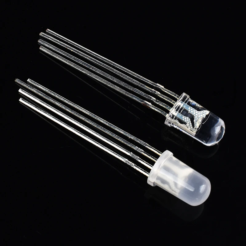 10pcs 5mm RGB LED Common Cathode / Common Anode Tri-Color Emitting Diodes f5 Red Green Blue RGB Diffused / Transparent Highlight