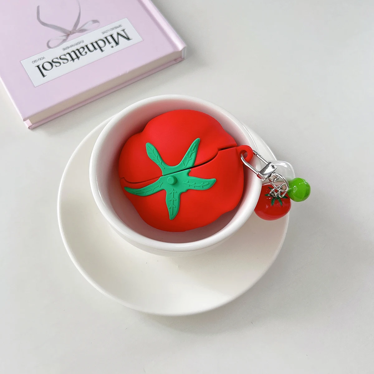 Red tomato silicone earphone case for Samsung Buds 3 3pro, excellent hand feel, stereo earphone shell