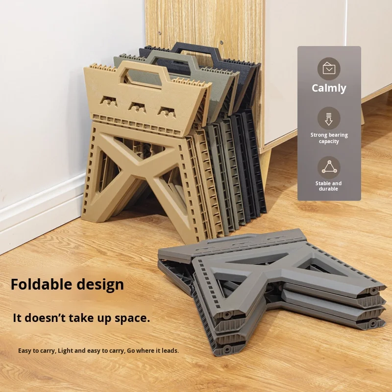 

Сверхмощный портативный складной стул — сверхлегкий усиленный пластиковый табурет — компактное сиденье для кемпинга, рыбалки и улицы