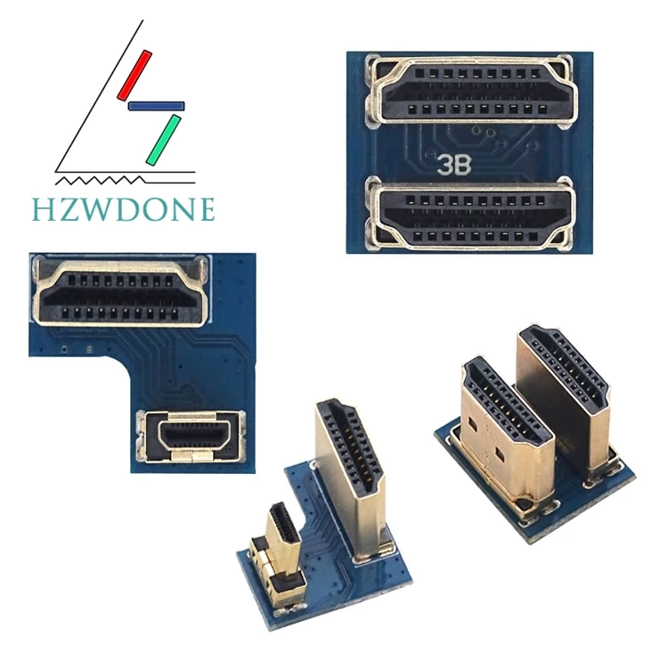 HDMI-compatible Male to Male Adapter PCB Board HD Signal Converter for Raspberry Pi 4 3B+ 3B 3.5/5 Inch Touch Screen Display