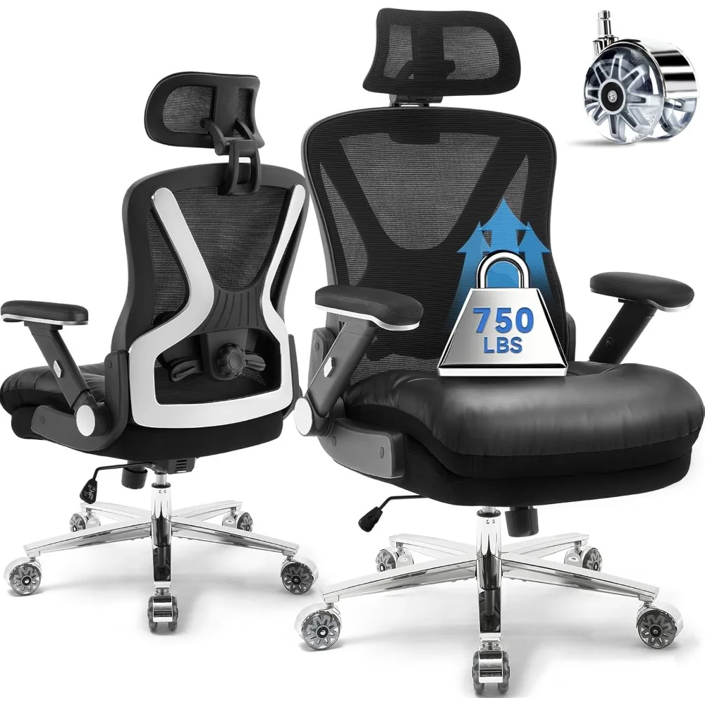 

ergonomic high-back mesh office chair for heavy users with 5d adjustable arms