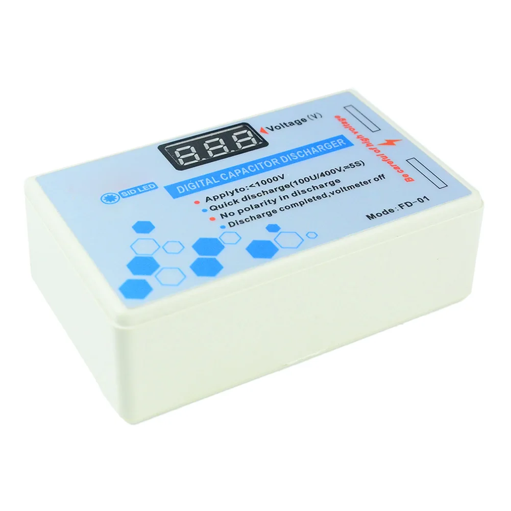 95mm*58mm*31mm Capacitor Protection Electronic Device Fast Discharge Tool Quick Discharge Speed Voltmeter Function
