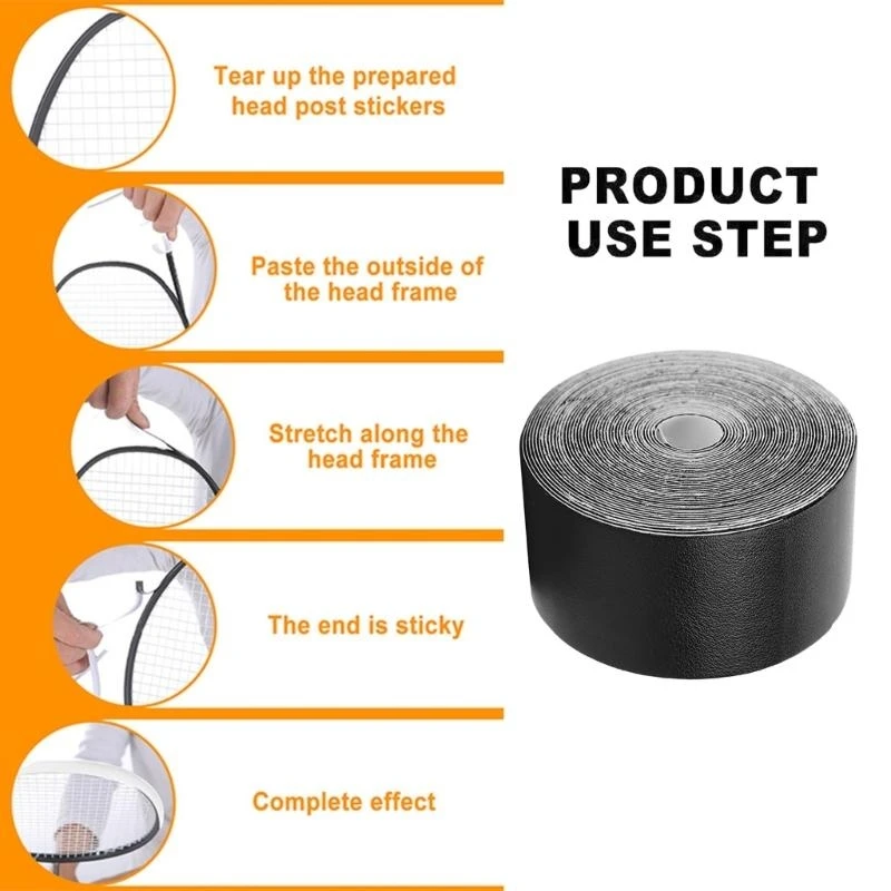 

Anti Scratch Tape Rackets Head Frame Guard PU Protective Tennis Racket Head Tape
