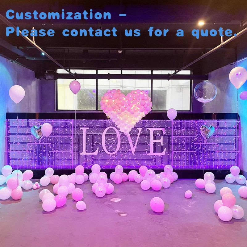 custom.LED Illuminated Acrylic Aquarium Panel Bubble Wall Room Divider Weddings Restaurants Wedding Decorati