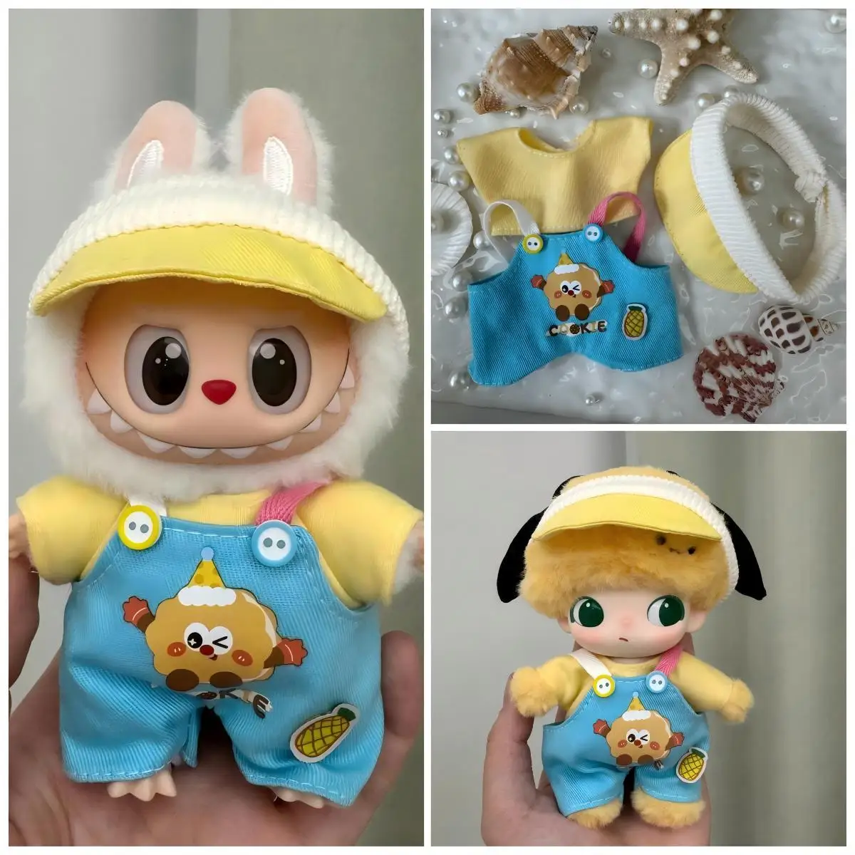 

17cm Labubu Doll Clothes Overalls High Quality Fabric Original Design Outfit Change Birthday Gift for Dolls