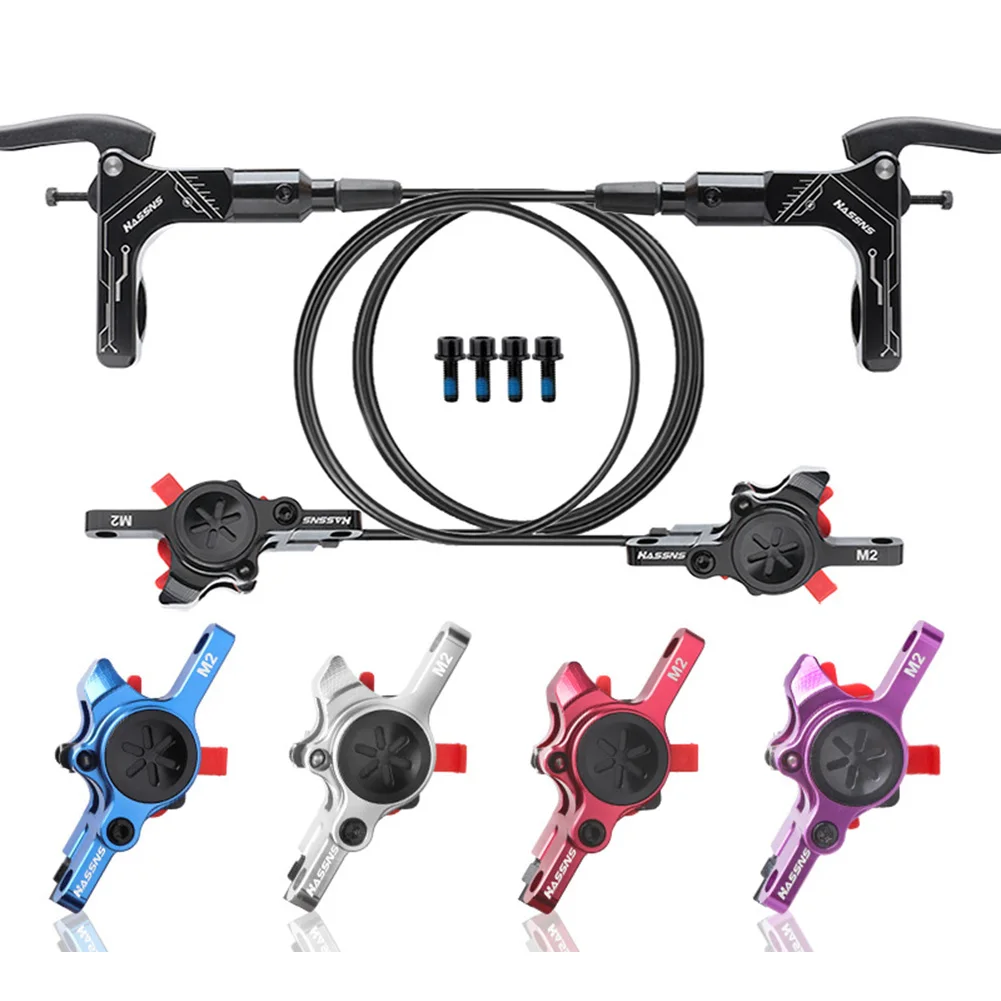 

Mountain Bike Hydraulic Disc Brake with Dual Piston Design and Compatibility with Multiple Disc Sizes for Trail Use