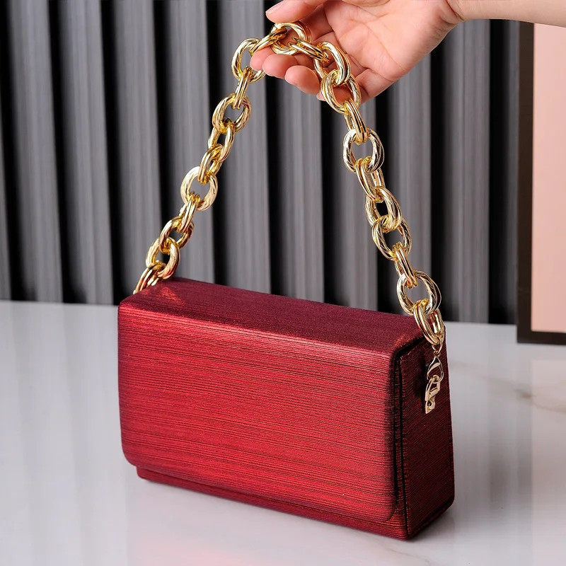 Simple Design Small Square Bag Fashion Chain Evening Dress Bag Versatile High Quality Women Bag Shoulder Bag