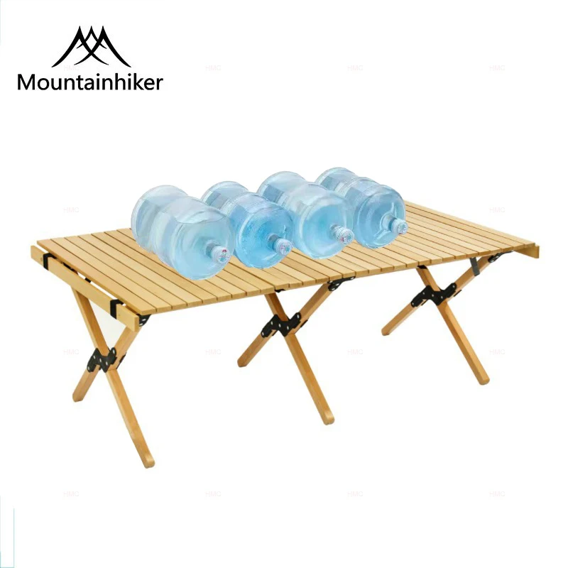 

Light Weight Portable Foldable Solid Wood Camping Table Outdoor Roll Egg Table for Picnic BBQ Dining Table Outdoor Furniture