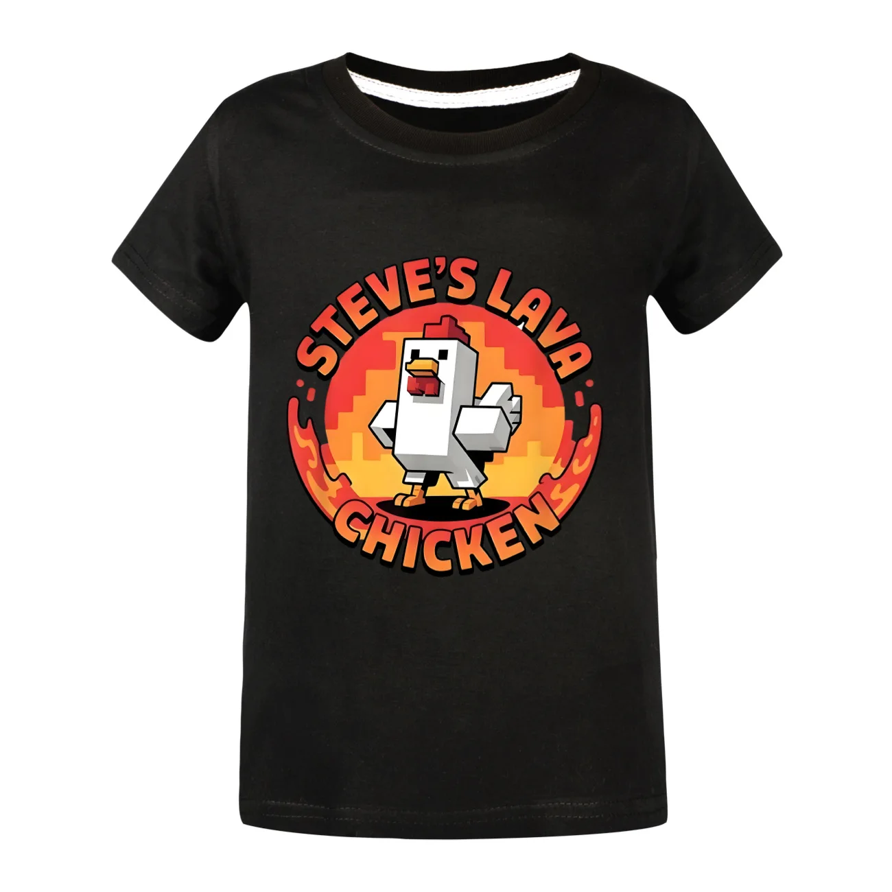 

Kids Costume Steve's Lava Chicken T-shirts Childen Cartoon Short Sleeve Boys Top Teen Fashion Cotton Tshirts Casual Clothes Gift