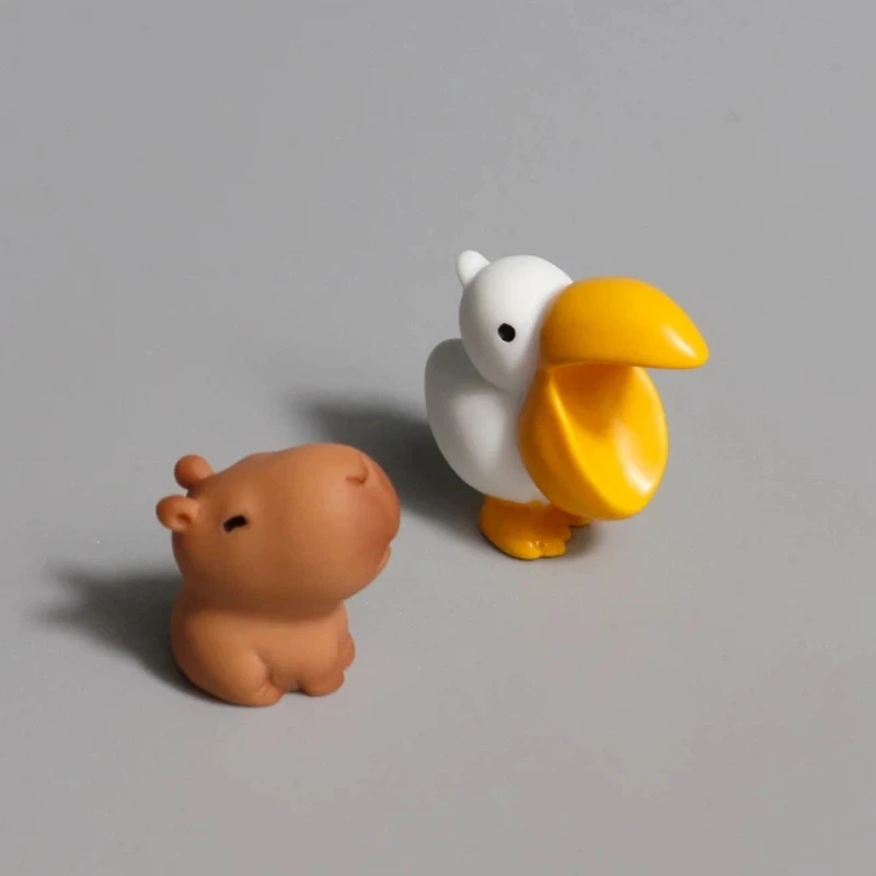 'During Work Hours, Eating Colleagues Is Prohibited.' Car Decorative Small Ornaments, Mini Female Cute Pelican And Capybara Gift