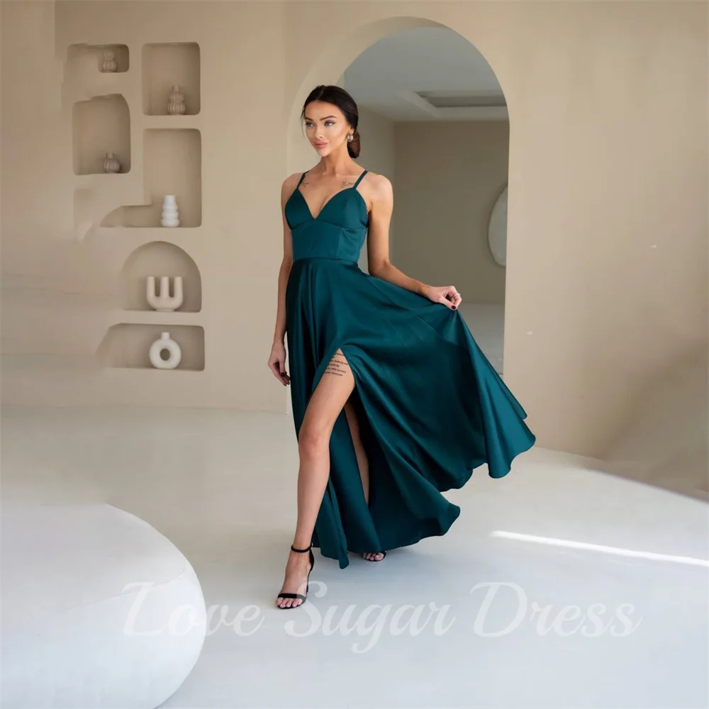 Robe de Soirée Sexy en Satin pour Femme, Tenue de Bal Formelle, Festive, Décontractée, Éducative, à la Mode