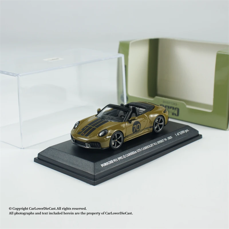 Minichamps 1/64 911 992.2 GTS # 70 2025 Metalowy model pojazdu ze stopu, odlewany ciśnieniowo, kolekcja, prezent na Boże Narodzenie dla chłopca