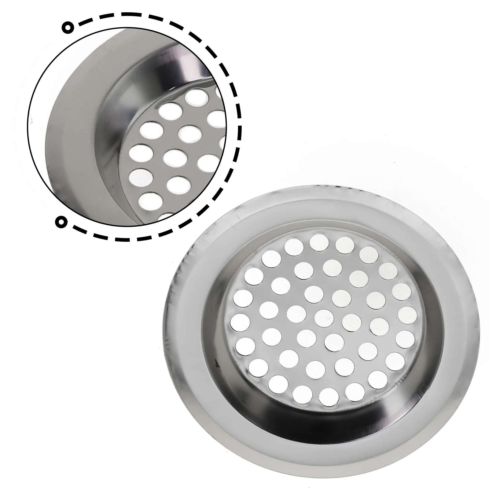 Filter Drain Net Sink Strainer Strainer Filtration Food Waste Hole Filter Round Sewer Stainless Steel 1 Pcs Bathroom