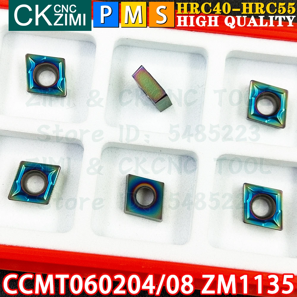 Imagem -03 - Pastilhas de Metal Duro Ferramentas de Pastilhas de Torneamento Internas Externas Ferramentas de Corte de Torno de Metal Cnc Ccmt21.51 Ccmt21.52 Ccmt 0602 Ferramentas de Carpintaria Ccmt060204 Zm1135 Ccmt060208 Zm1135
