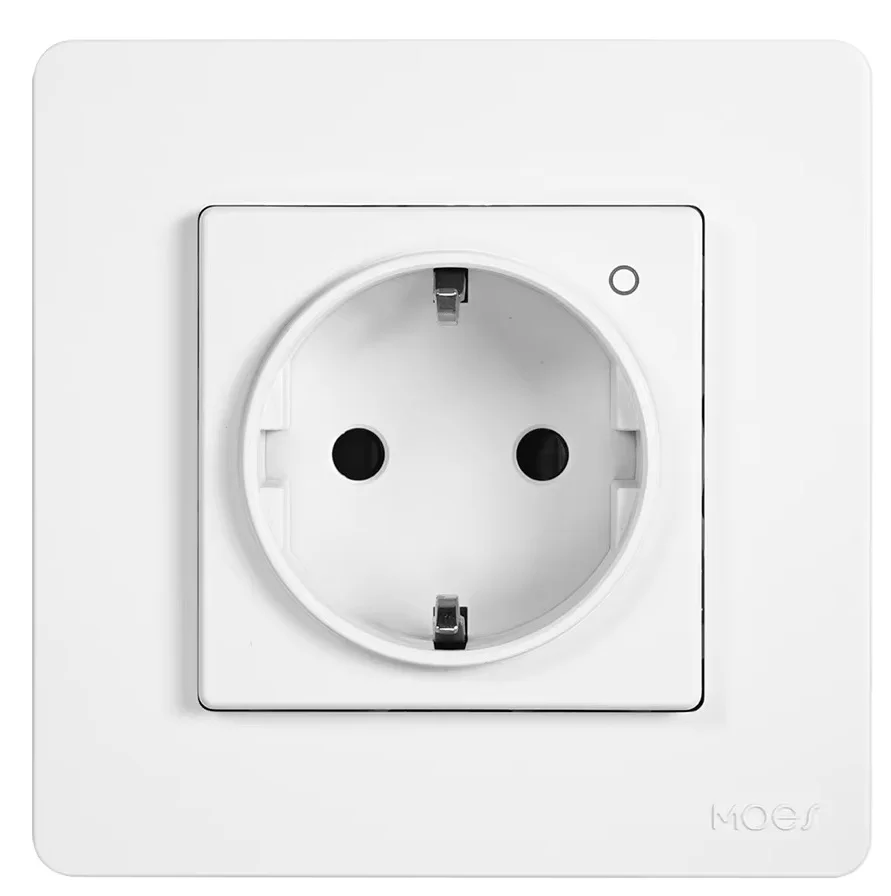 New 2026 MOES ZigBee Smart EU Socket Single Double Triple Combination Wall Sockets Compatible With Alexa Google Home Tuya APP